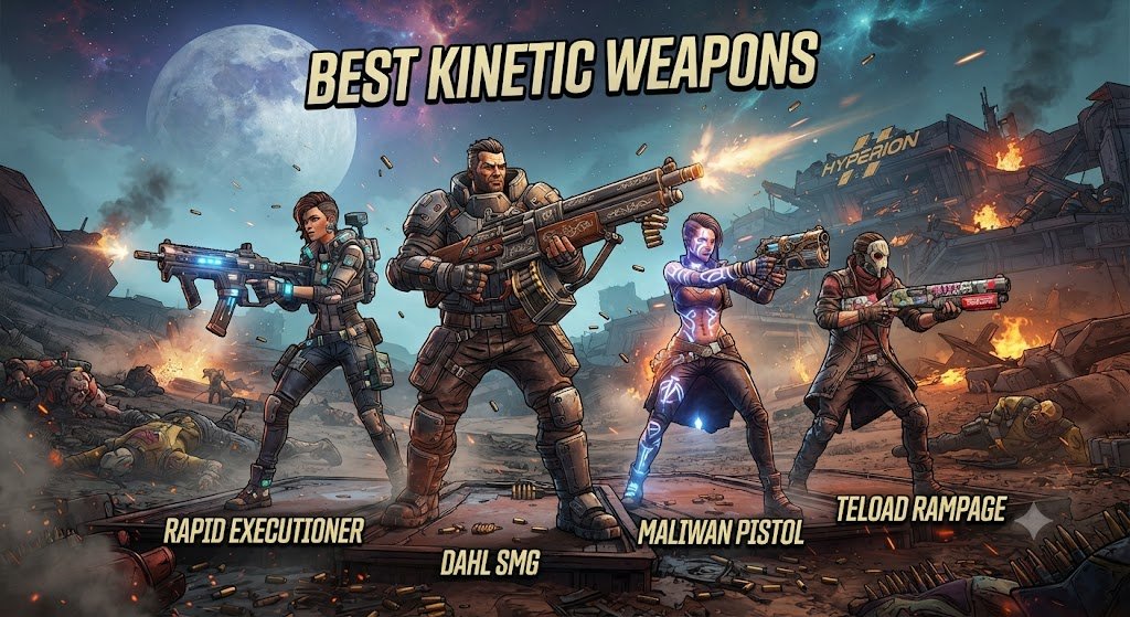 Best kinetic weapons borderlands 4