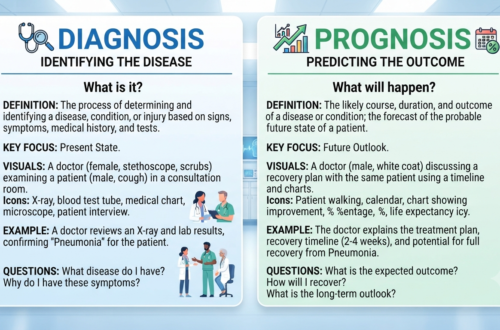 Prognosis diagnosis difference