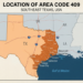 Where is area code 409 located in the us