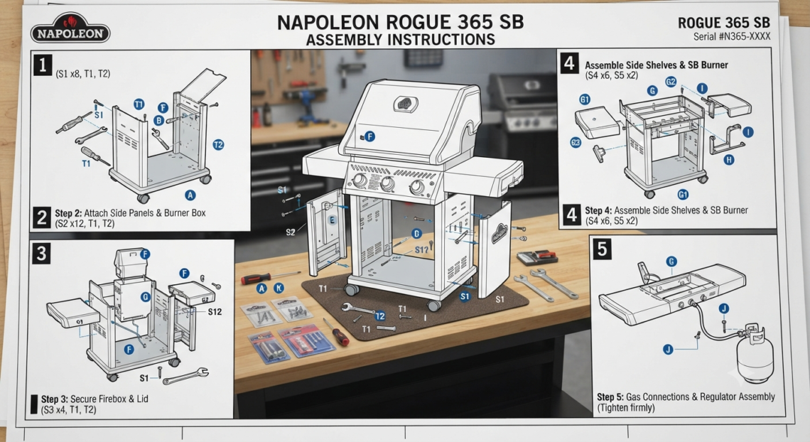 Napoleon 365sb assembly instructions